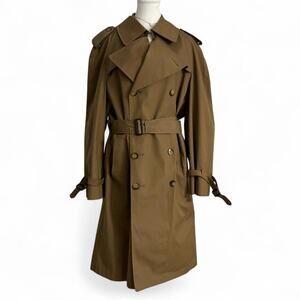 Gleneagles Designed By Christian Dior Tan Belted Trench Coat Rain Size 42R